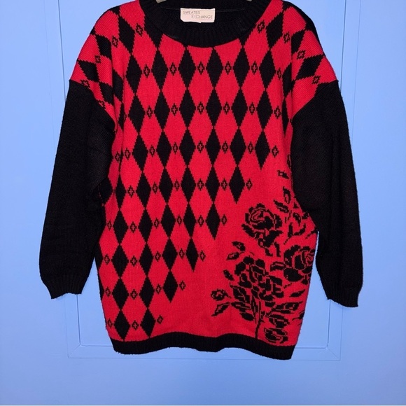 Sweater Exchange Sweaters - Vintage 90s Argyle Sweater From Sweater Exchange - Women’s Size Large​​​